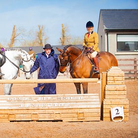 Working Hunter Horses take on storm Kathleen at Hagans Croft