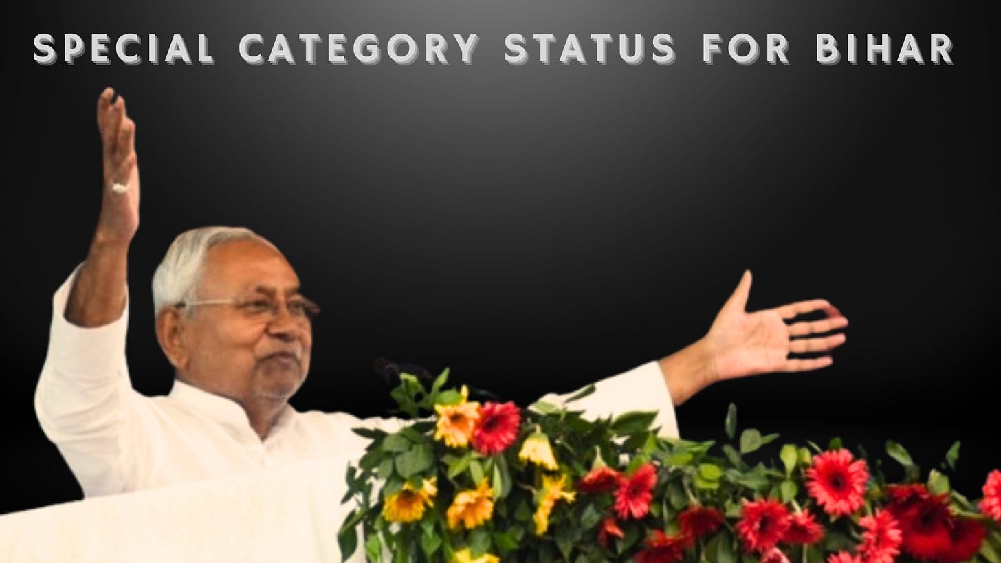 What's special about the special status Bihar is seeking?