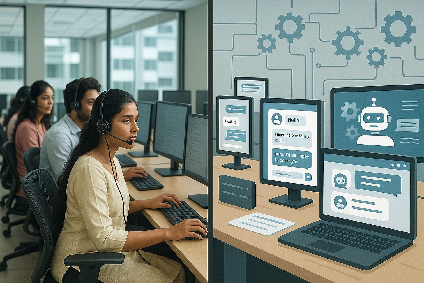 AI chatbots transforming India's call center industry and customer service landscape