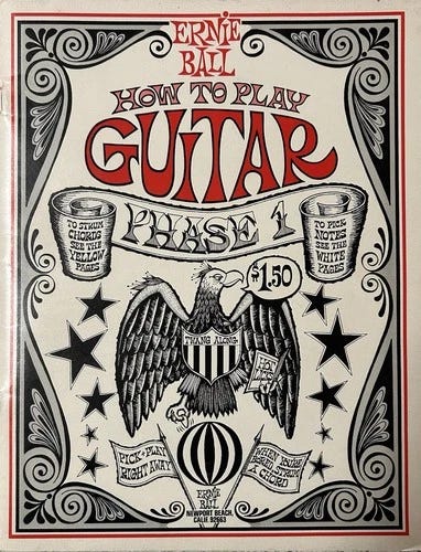 How to play guitar vintage 1972 PB book Ernie Ball Phase 1 How To Guide - Picture 4 of 4