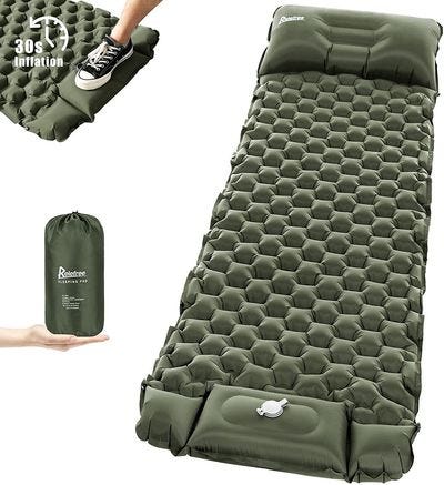 A group of essential camping equipment