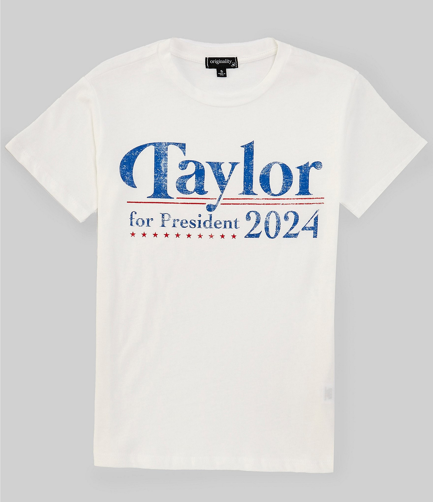 Originality Big Girls 7-16 Short Sleeve Taylor for President Os T-Shirt - M