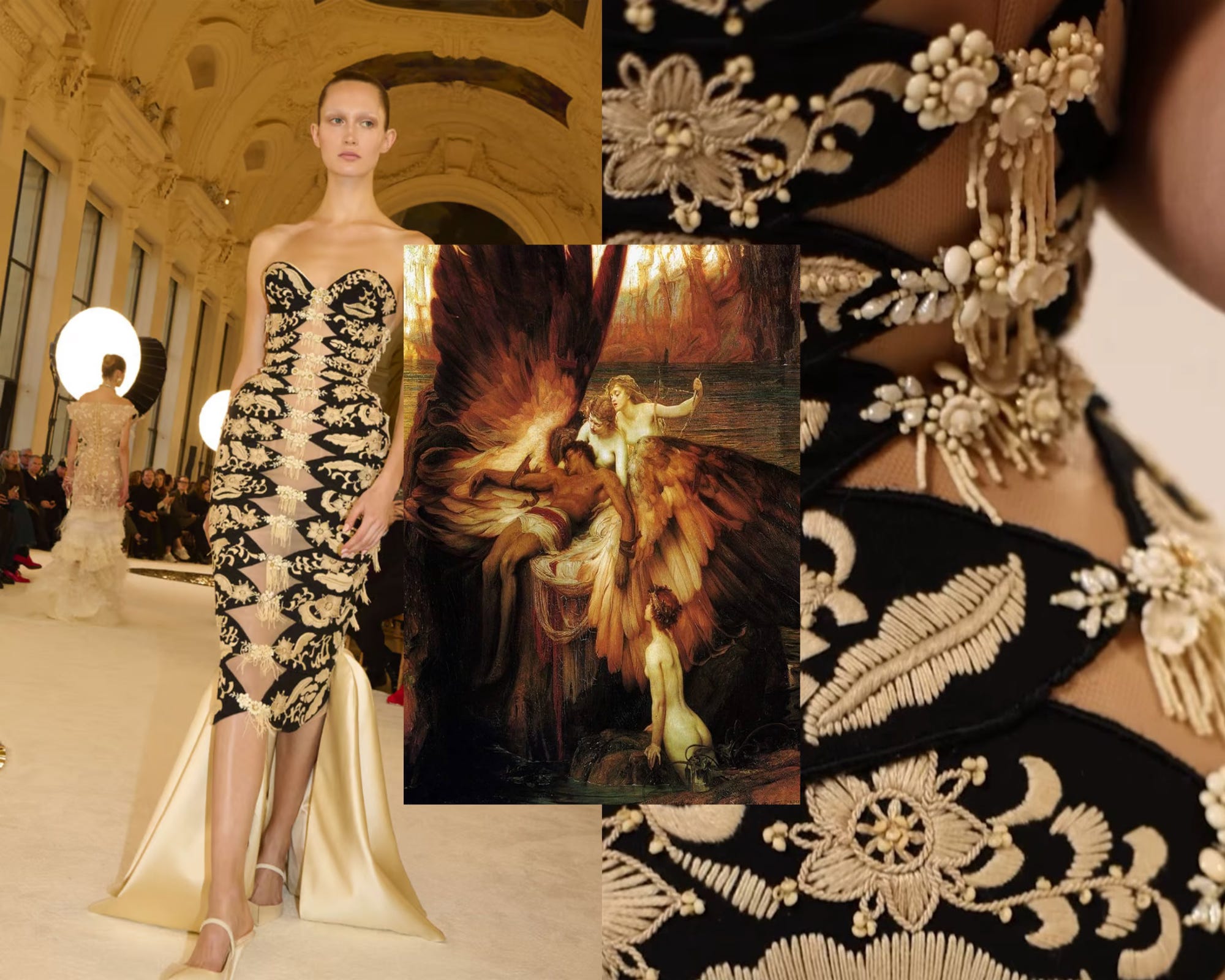 slim fit dress slacks CURRENT SEASON* Schiaparelli Gold Ruched Metallic Maxi Cape Dress Siz –  Sellier main image 1