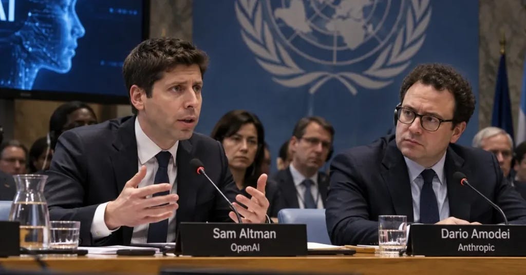 Las 14 ideas que Dario Amodei y Sam Altman llevaron a la ONU Las 14 ideas que Dario Amodei y Sam Altman llevaron a la ONU