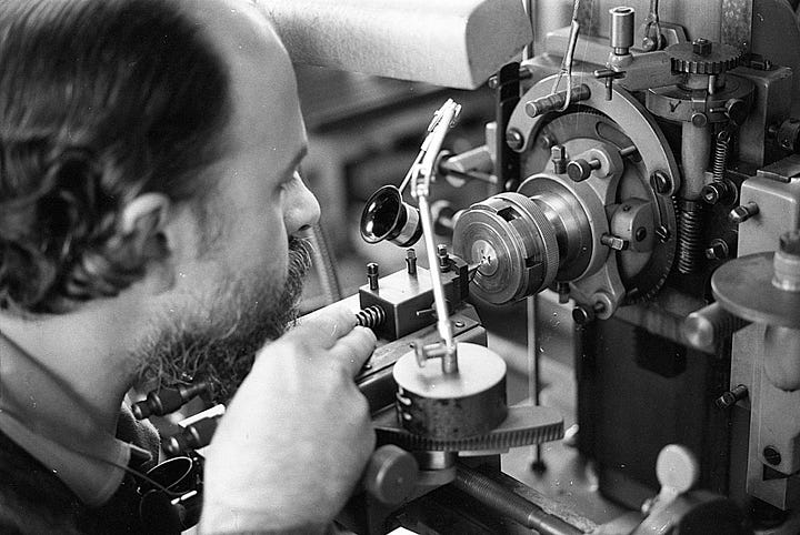 Watchmaker Derek Pratt with George Daniels