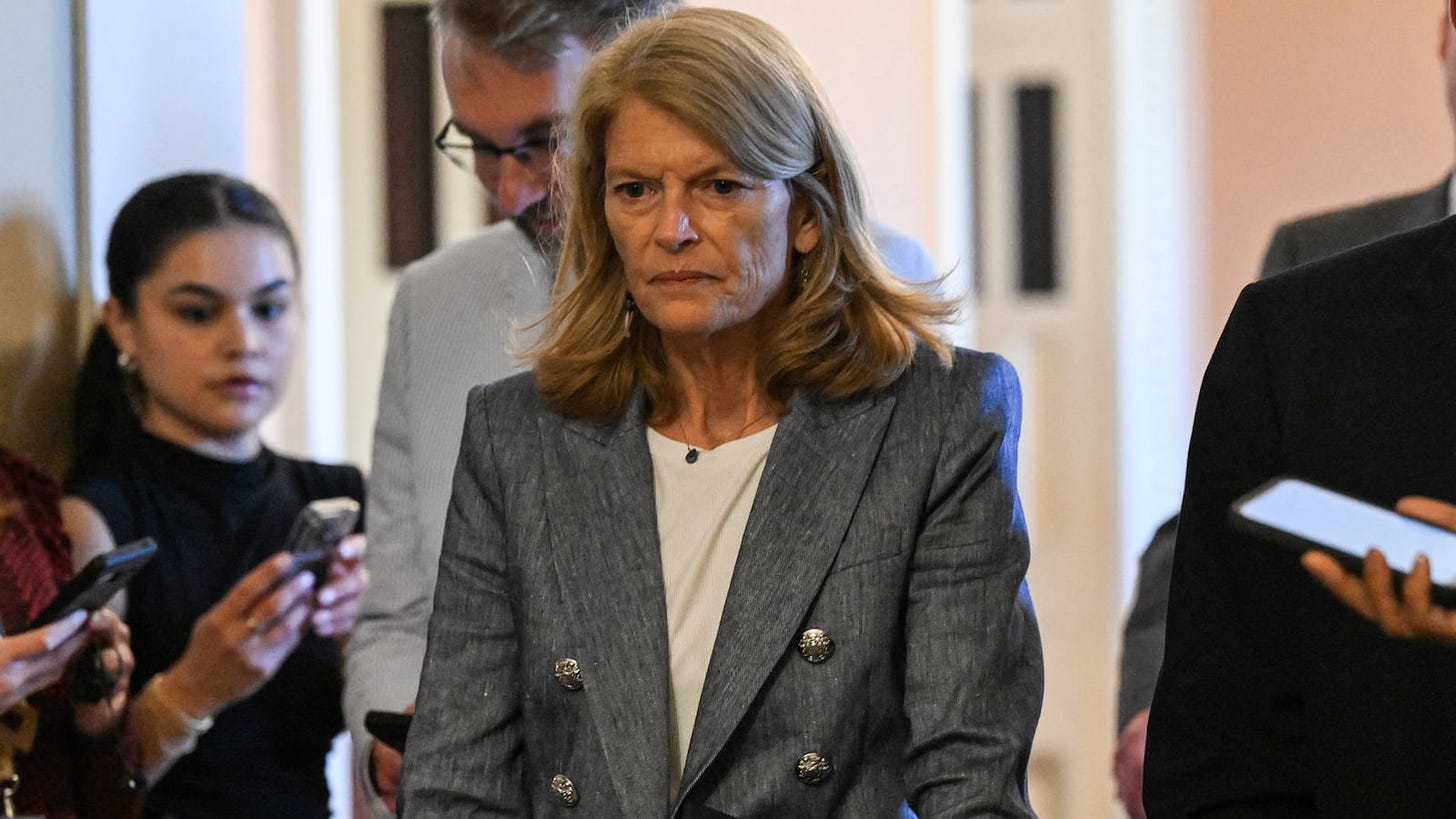 Senator Lisa Murkowski walking through the U.S. Capitol on July 1 ahead of Senate Republicans squeaking through President Donald Trump’s sweeping spending and tax bill with her support. Senator Lisa Murkowski walking through the U.S. Capitol on July 1 ahead of Senate Republicans squeaking through President Donald Trump’s sweeping spending and tax bill with her support.