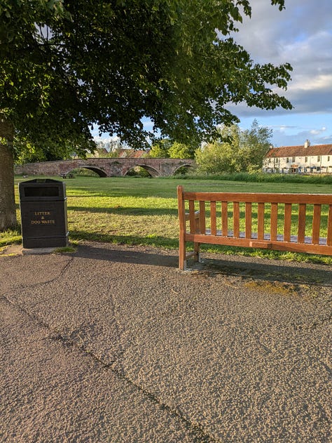 A selection of benches located around the town.