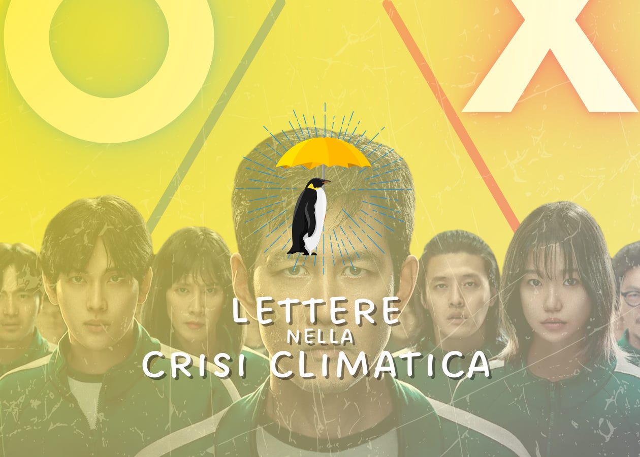 Copertina lettere nella crisi climatica sullo storytelling di Squid Game