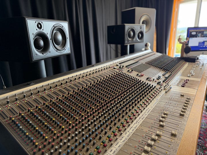 A recording studio with analogue gear
