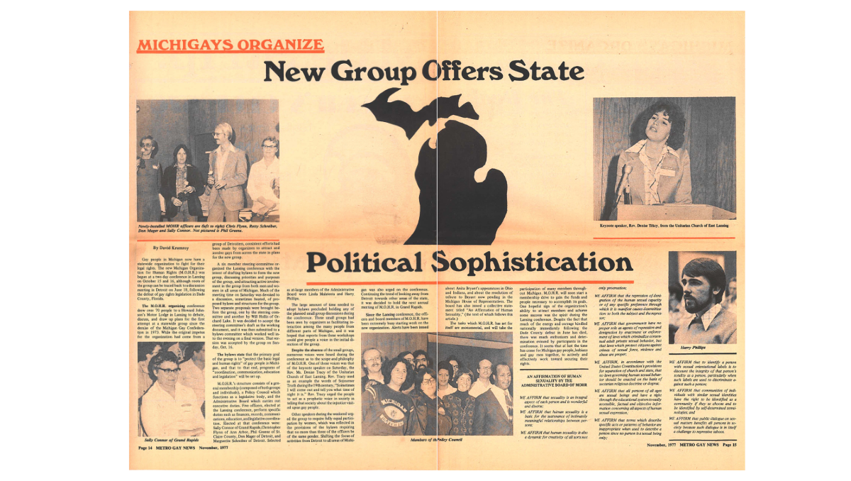 Metro Gay News, Nov. 1977. Courtesy Tim Retzloff