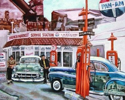 gas station