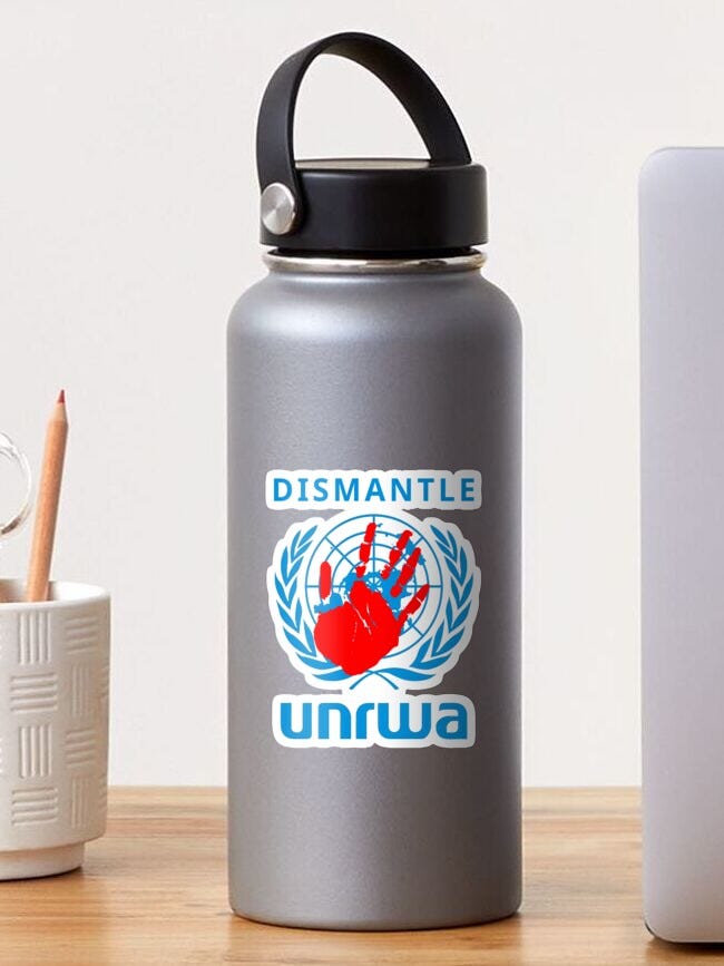 Dismantle UNRWA" Sticker for Sale by RuyaFab | Redbubble