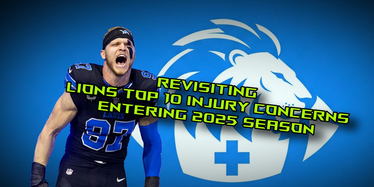 Revisiting Lions Top 10 Injury Concerns Entering 2025 Season