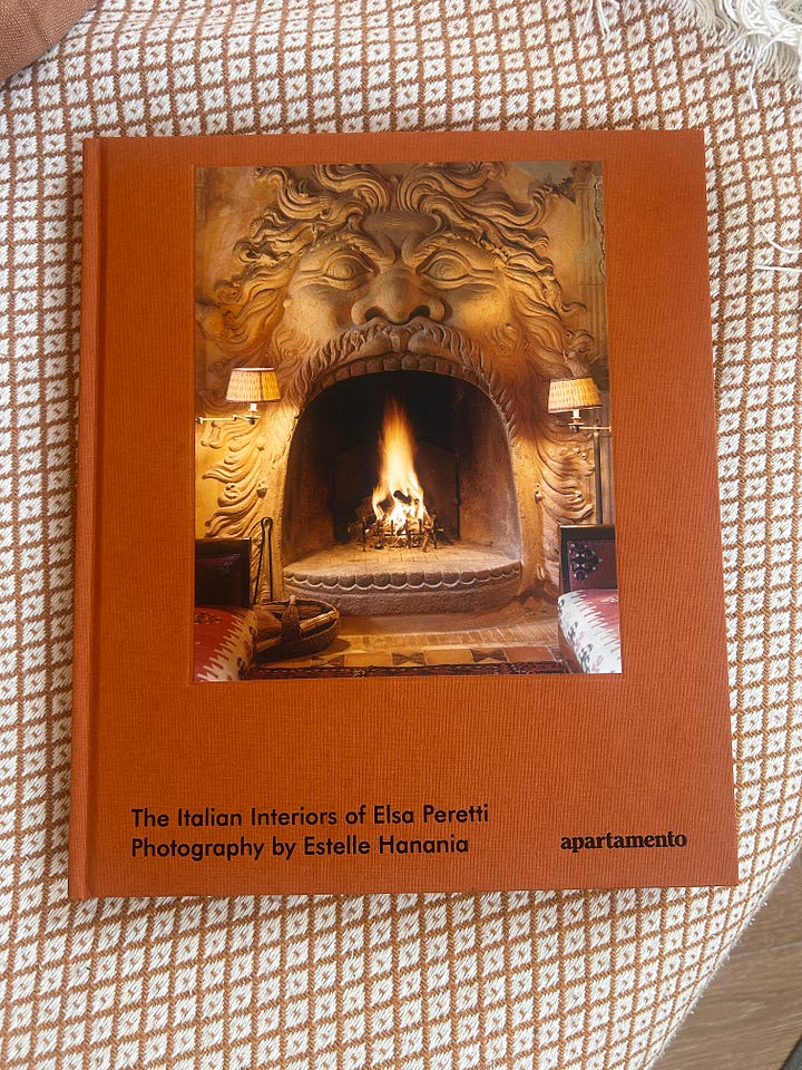 Apartamento published book 'The Italian Interiors of Elsa Peretti' orange hard back cover
