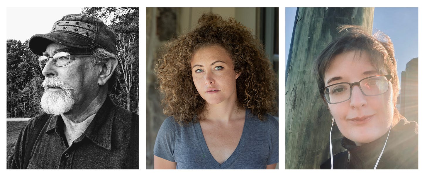 poets Richard Hague, Chelsea Witton, and Emma Johnson-Rivard poets Richard Hague, Chelsea Witton, and Emma Johnson-Rivard