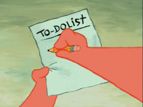 Patrick Star To Do List GIF - Patrick Star To Do List Nothing GIFs