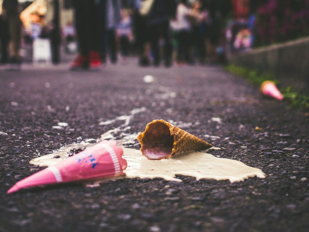 ice cream on road ice cream on road