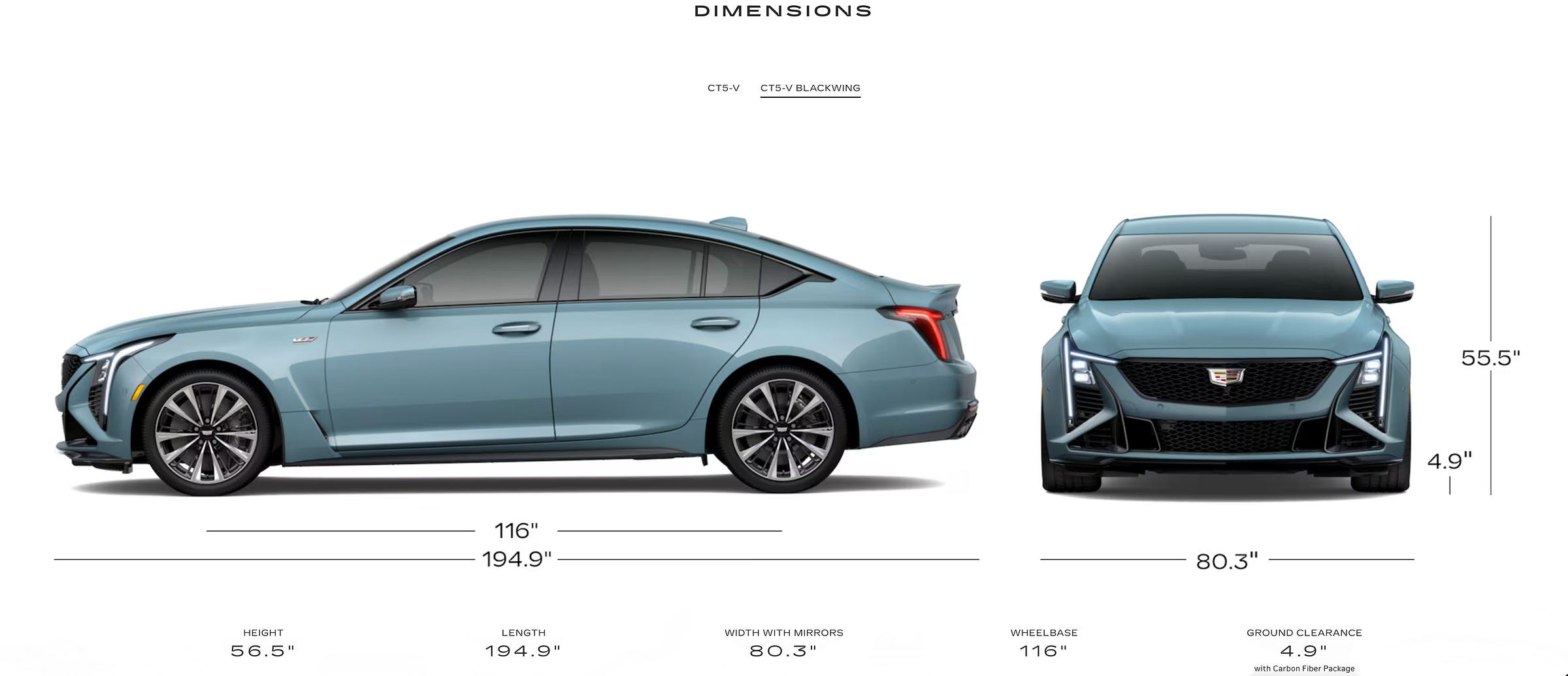 Cadillac CT5-V Blackwing 2026 Brochure technical specifications Cadillac CT5-V Blackwing 2026 Brochure technical specifications
