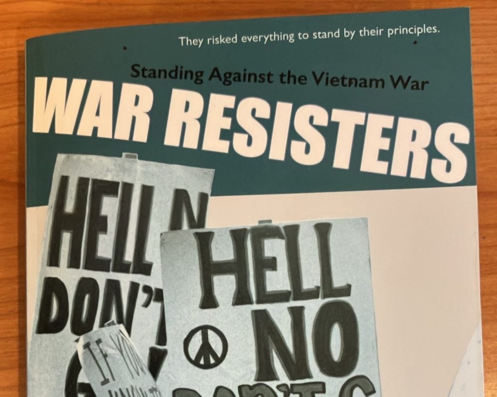 A photo of a book called War Resisters, written by Comox Valley-based author Joline Martin A photo of a book called War Resisters, written by Comox Valley-based author Joline Martin
