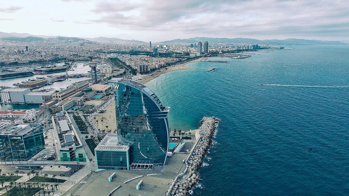 Barcelona shoreline