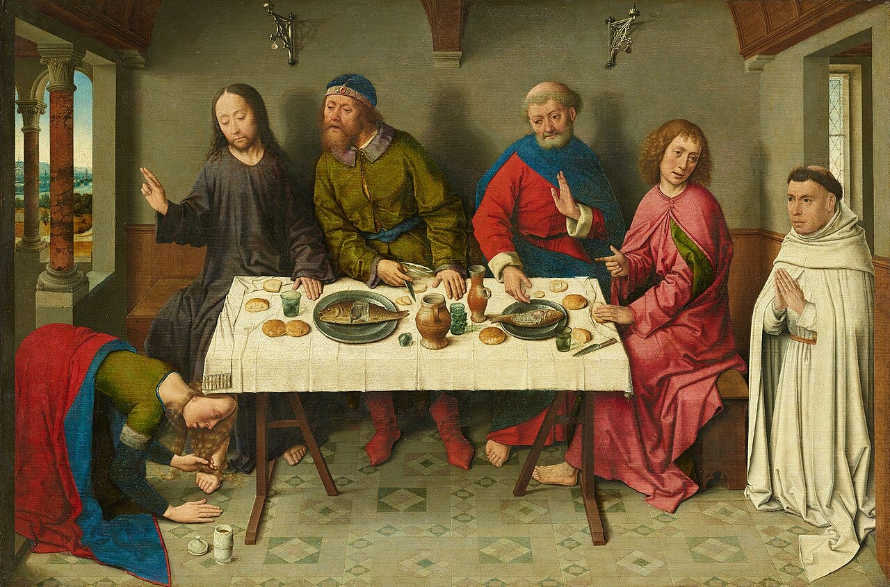 Christ in the House of Simon the Pharisee by Dieric Bouts Christ in the House of Simon the Pharisee by Dieric Bouts