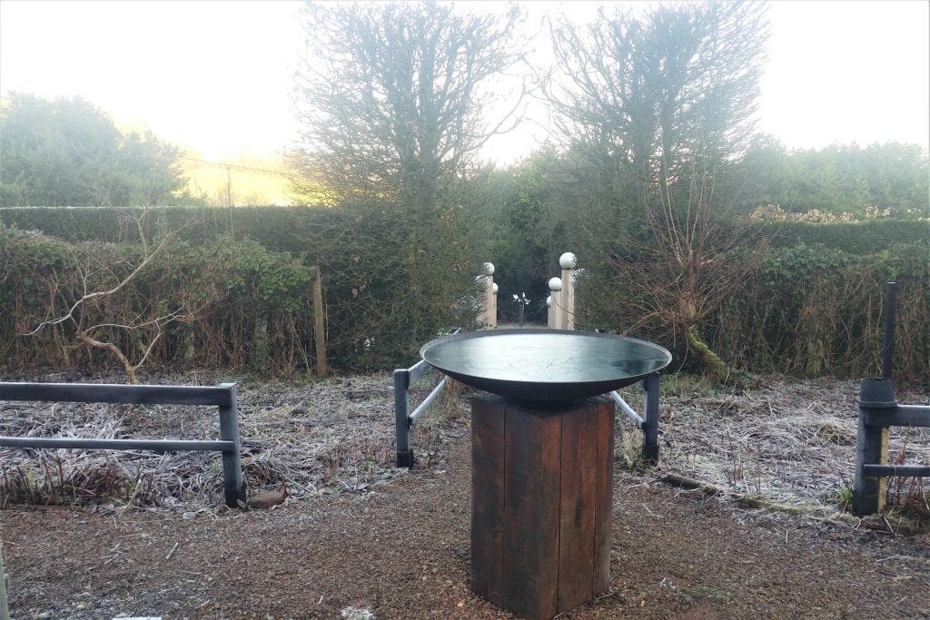 Front Garden at Veddw in winter copyright Anne Wareham