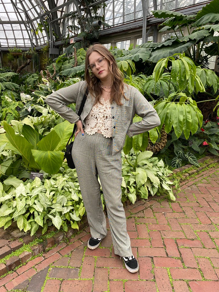 A funky Proenza Schouler jacket, a pair of vans...