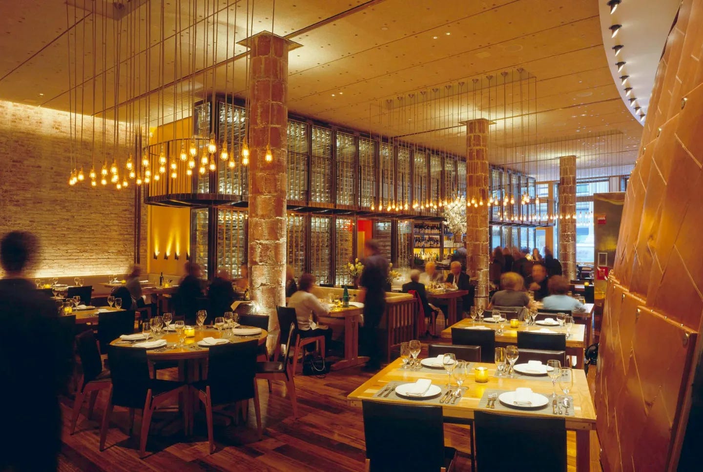 A restaurant dining room.
