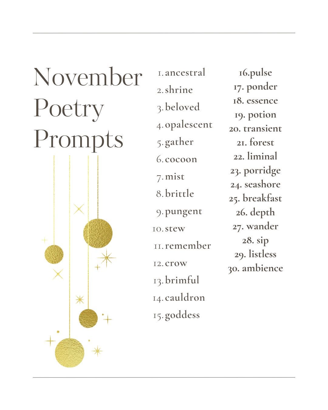 how to create an enchanting November - by Caitlin Gemmell