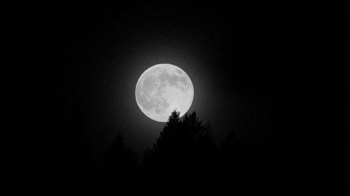 Moon rising over the Absarrka Mountain Range