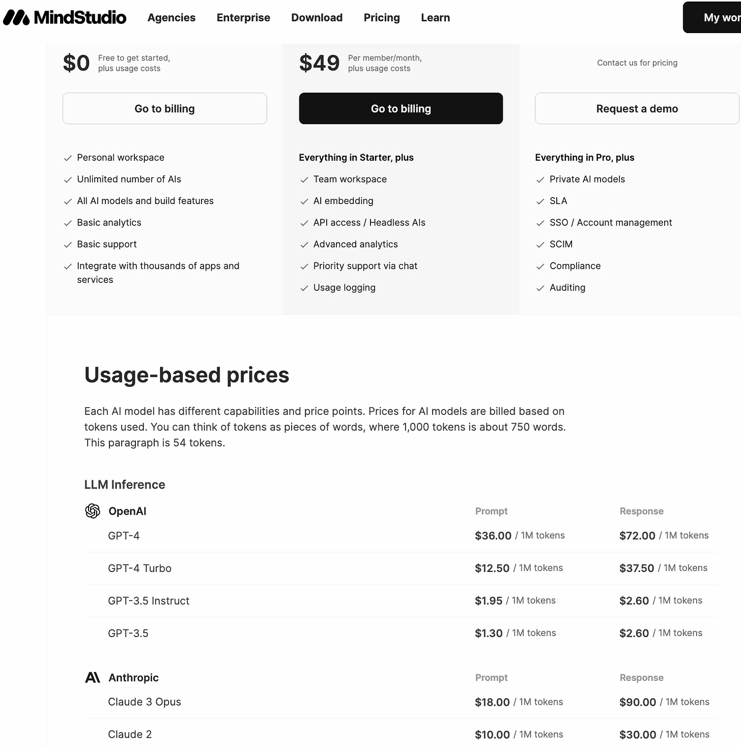 MindStudio Pricing MindStudio Pricing