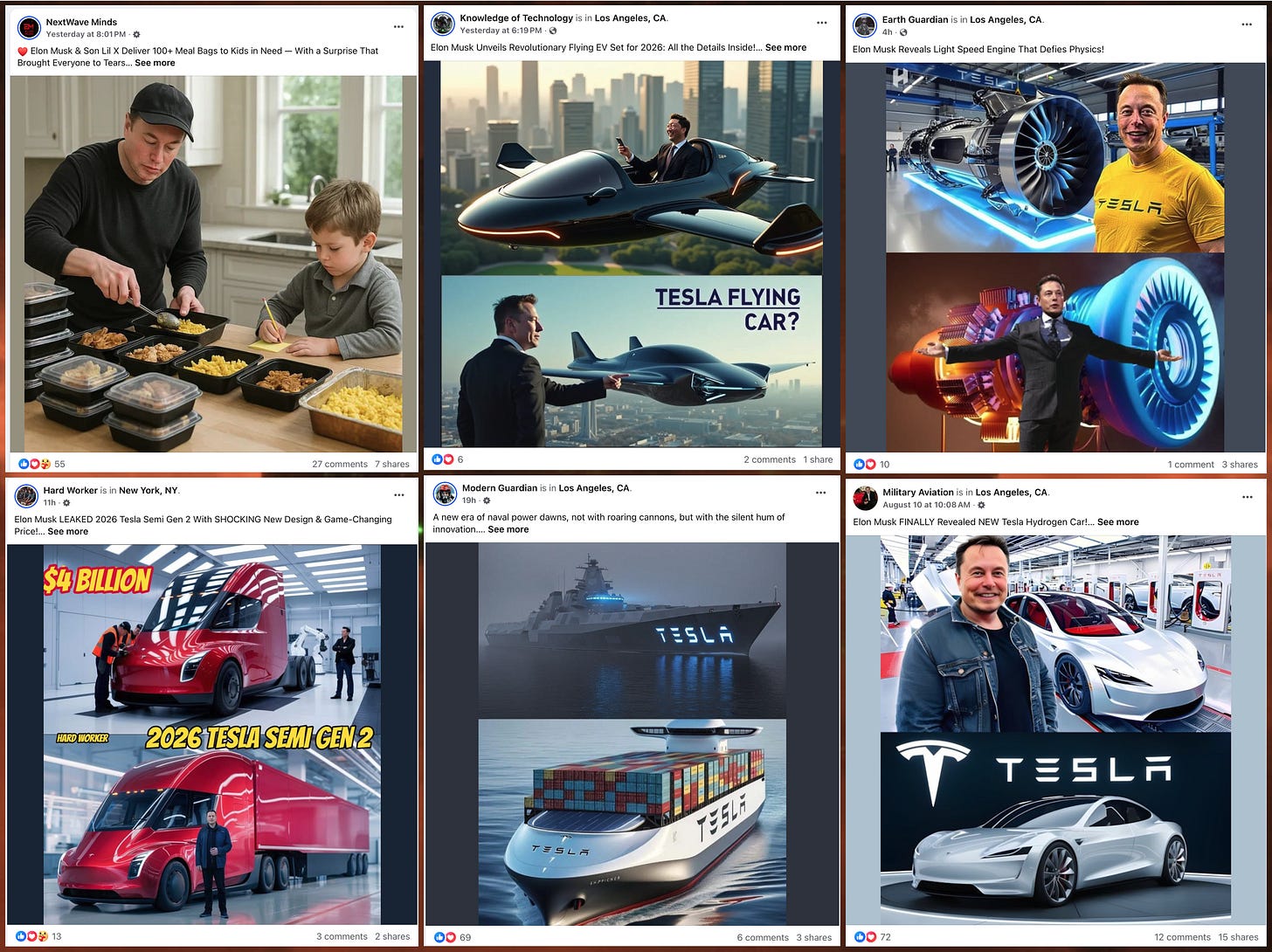 other AI-generated images posted by the accounts posting Tesla Tiny House images other AI-generated images posted by the accounts posting Tesla Tiny House images