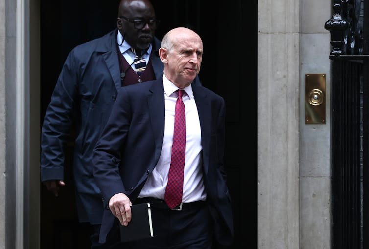 John Healy walking out of Number 10 Downing Street John Healy walking out of Number 10 Downing Street