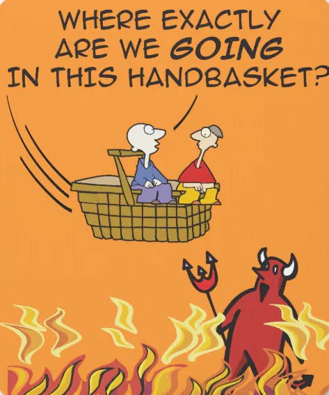 To Hell in a Handbasket Mousepad | Zazzle To Hell in a Handbasket Mousepad | Zazzle