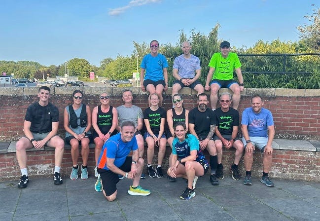 group of runners after our run