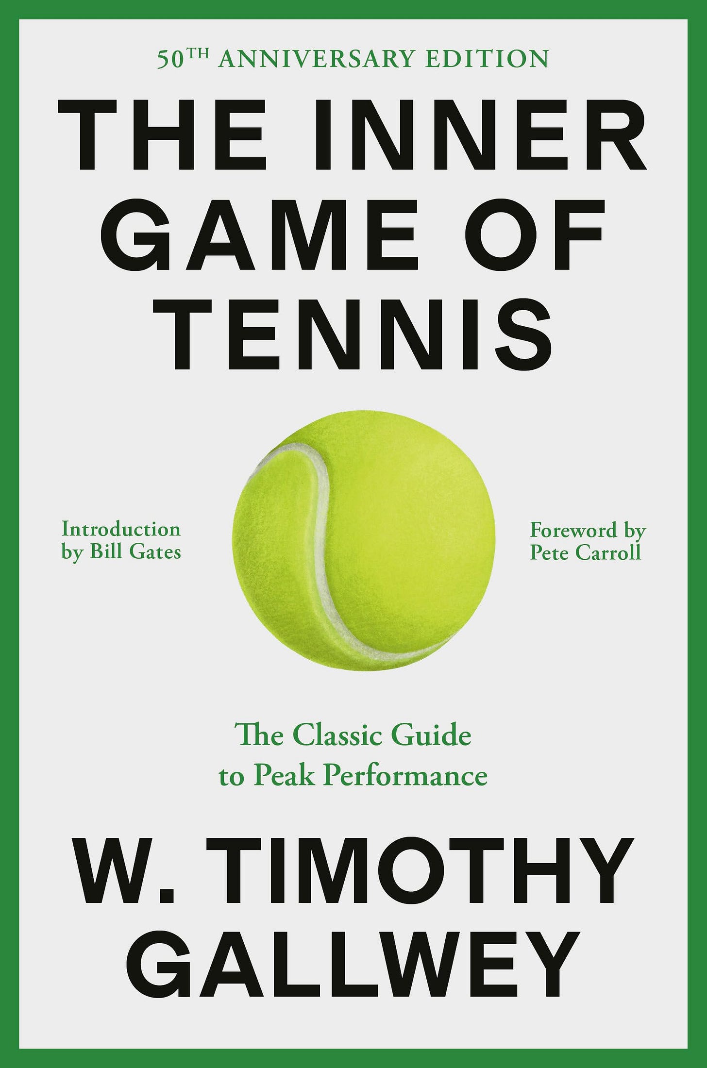 The Inner Game of Tennis: The Classic Guide to the Mental Side of Peak  Performance: W. Timothy Gallwey, Zach Kleiman, Pete Carroll: 9780679778318:  ...