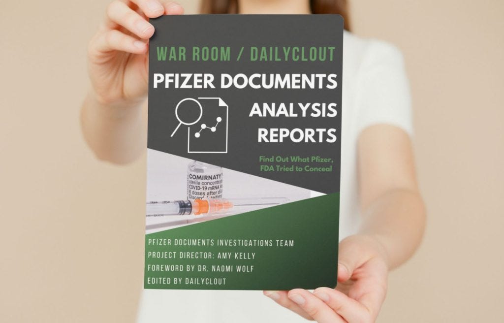 Dr Naomi Wolf on Twitter: "The Pfizer reports are also available on our website: https://t.co/QpJe0h0ac5" / Twitter Dr Naomi Wolf on Twitter: "The Pfizer reports are also available on our website: https://t.co/QpJe0h0ac5" / Twitter