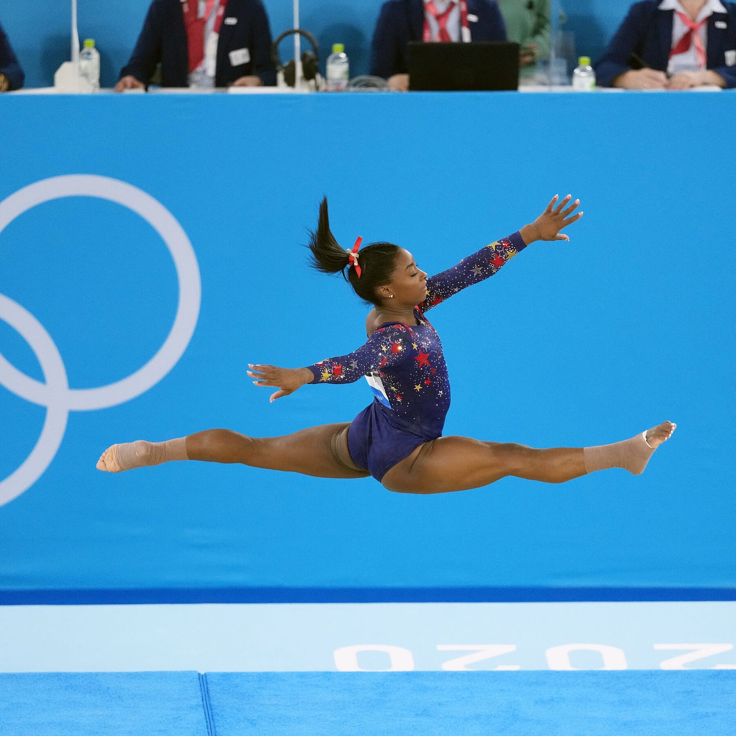 Simone Biles Starts Olympics with a Floor Exercise That Isn't up to Her  Usual Standards. - The New York Times