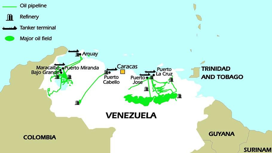 Oil fields in Venezuela : r/MapPorn