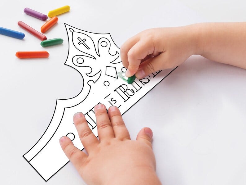 He is Risen  Paper Crown for Kids image 1