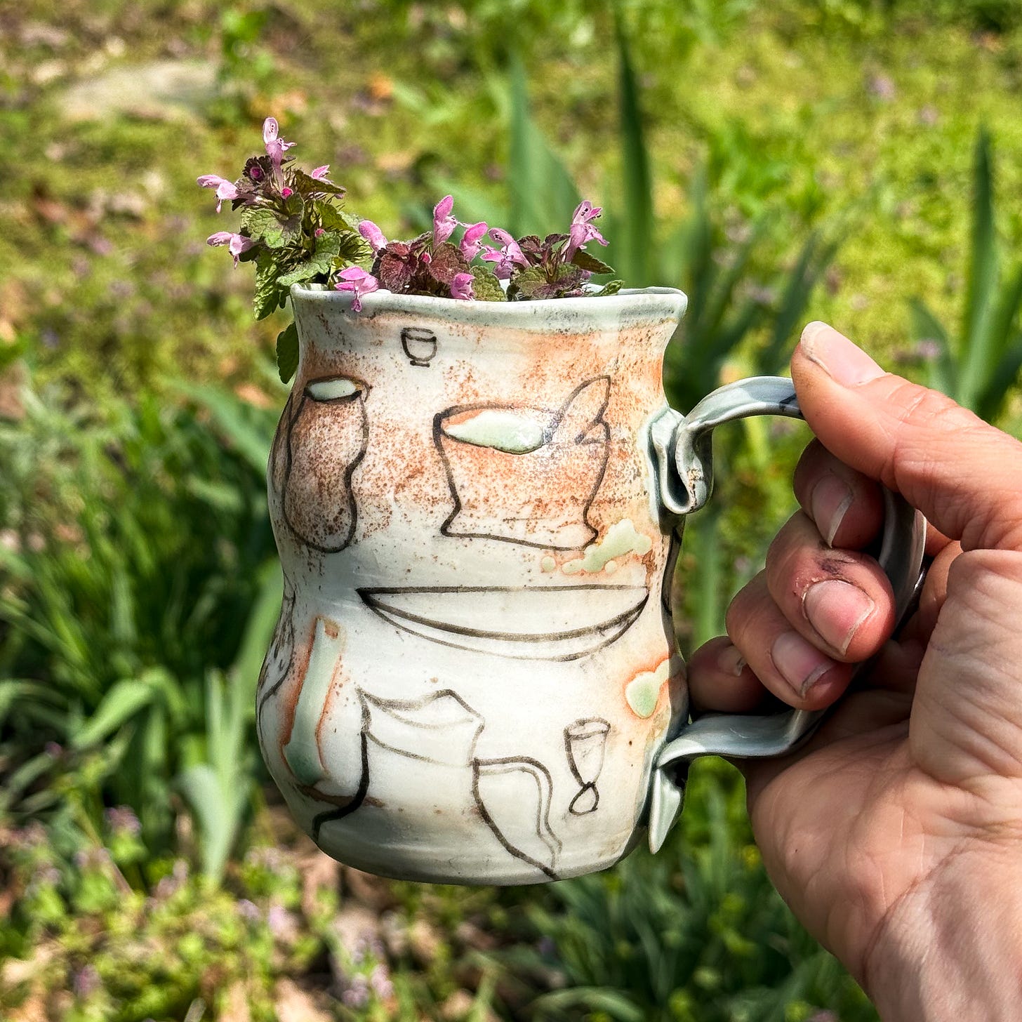 handmade wood fired mug