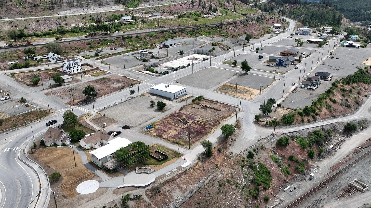 Drone footage Village of Lytton May 27, 2025 credit Jimmy Brown