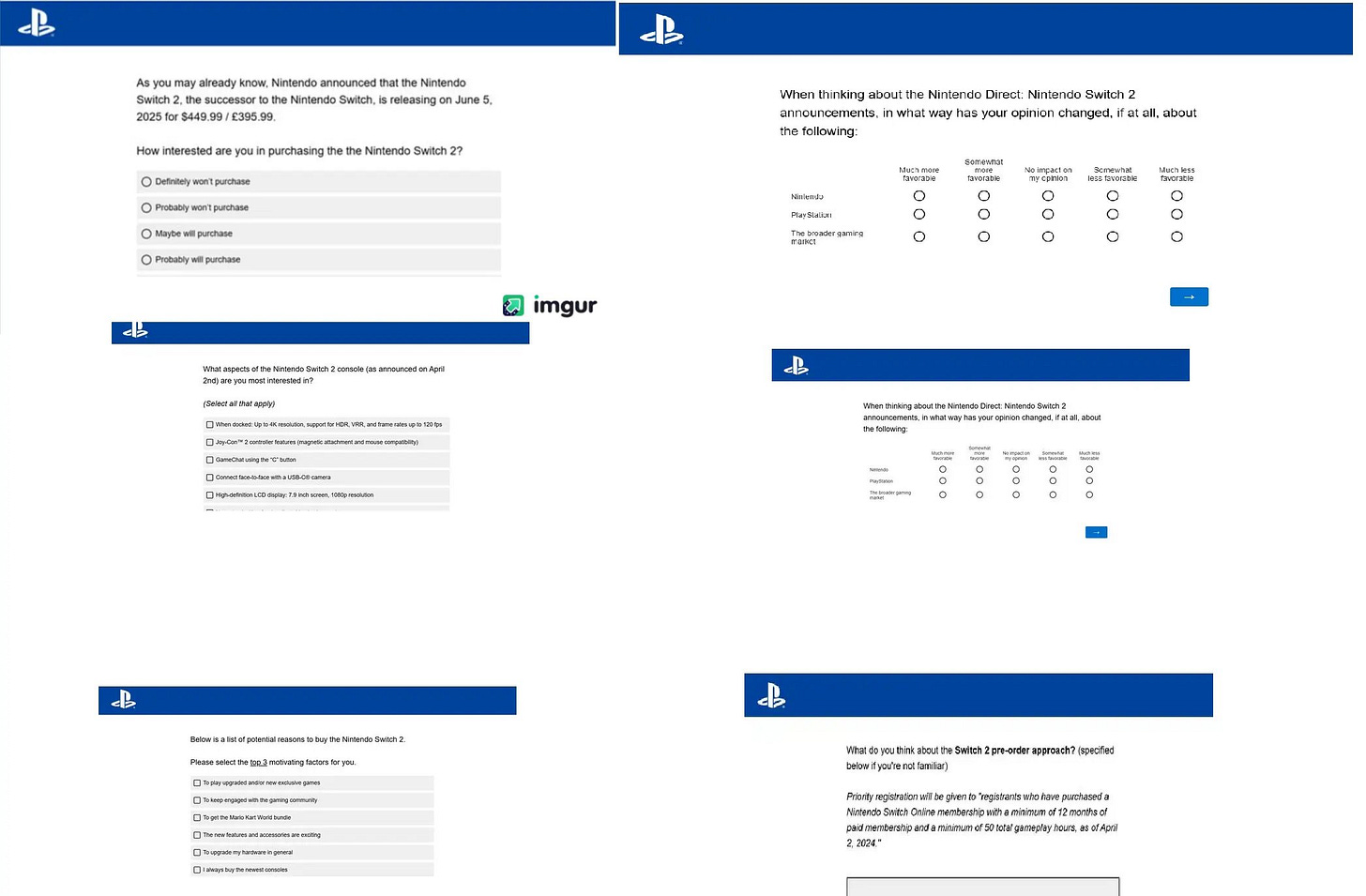 Sony Nintendo Switch 2 survey Sony Nintendo Switch 2 survey