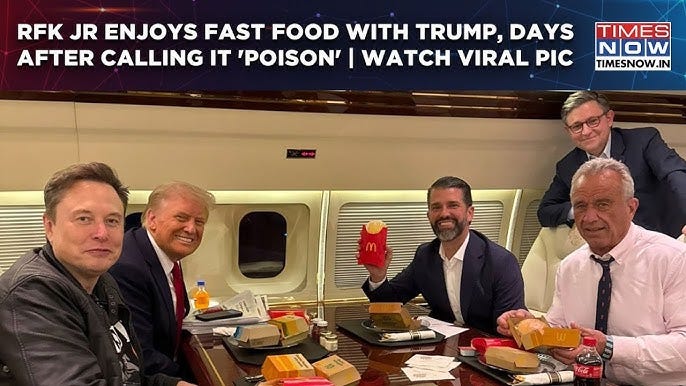 Donald Trump, Musk And RFK Jr Enjoy Fast Food Days After Calling It  'Poison' | Watch Viral Picture