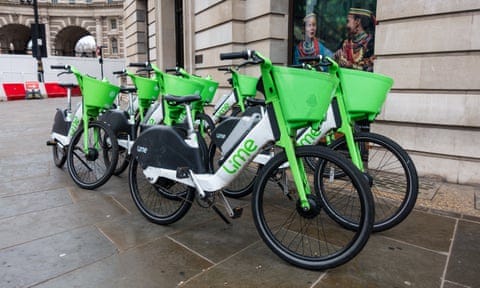 Lime e-bikes