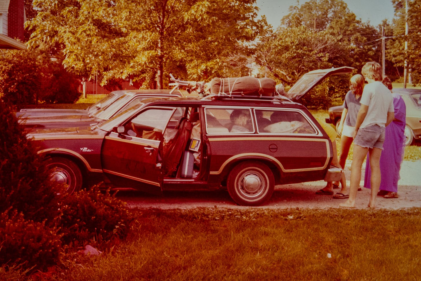 Packing six into a Pinto station wagon 