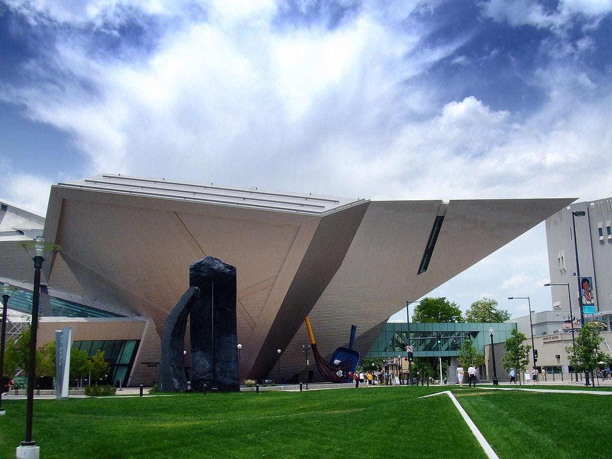 Modern building housing art. A museum worth visiting!