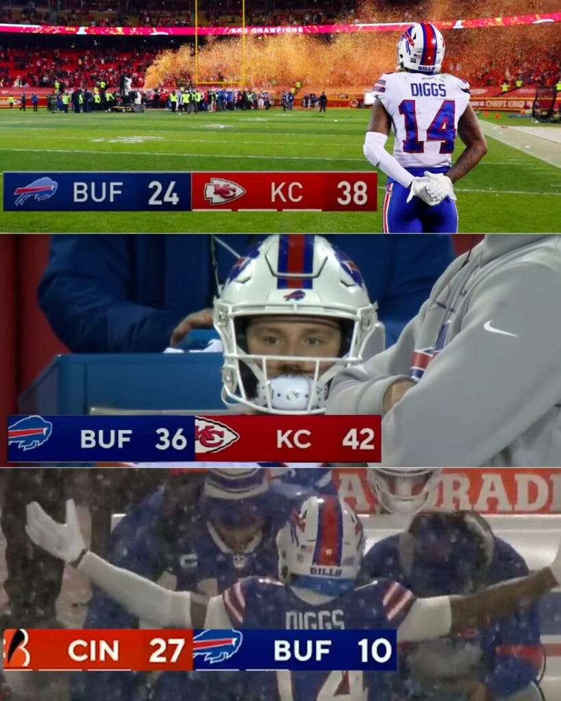 Eliminación de los Bills los últimos 3 años Eliminación de los Bills los últimos 3 años