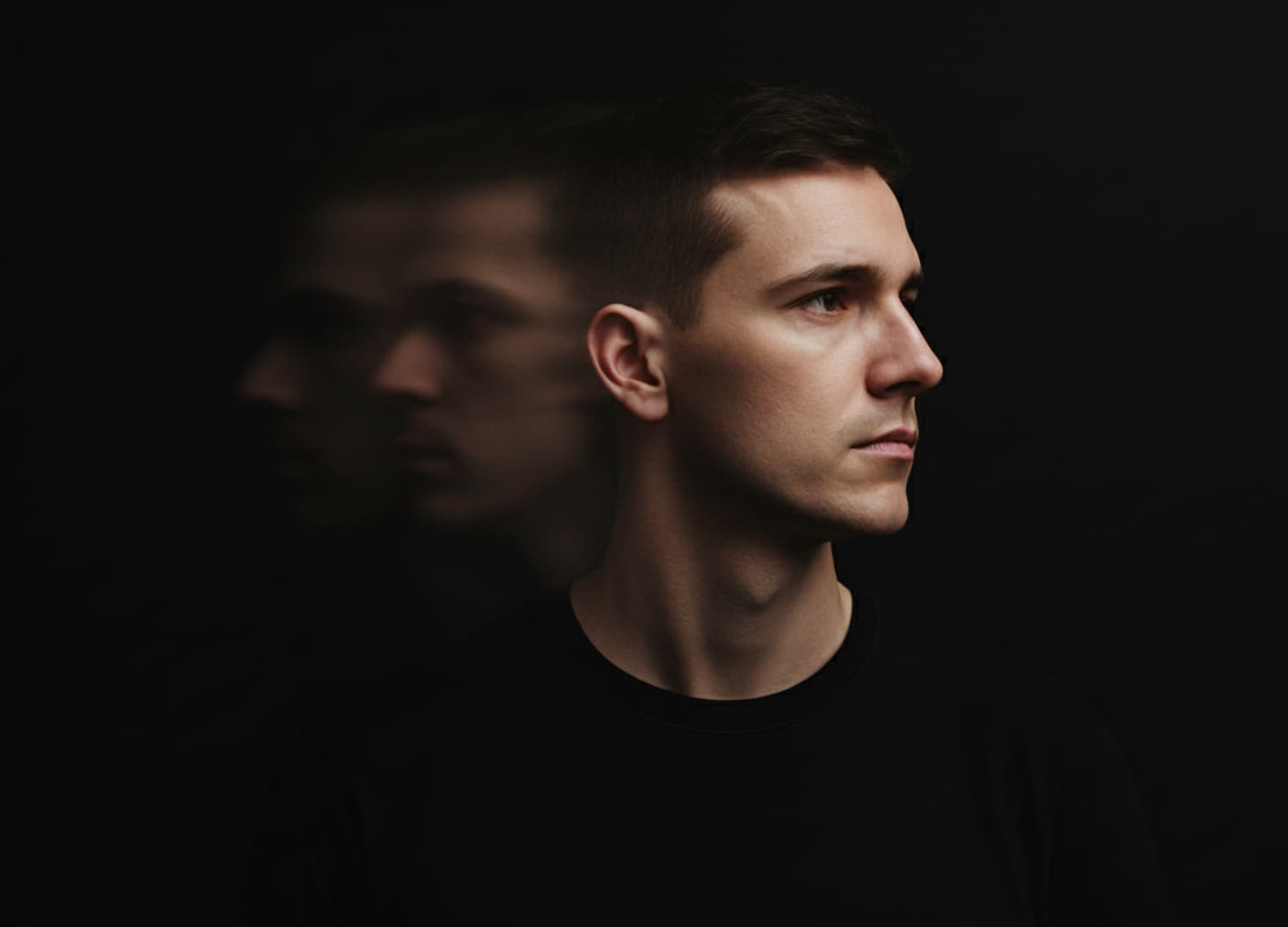 Multiple-exposure self-portrait of a man