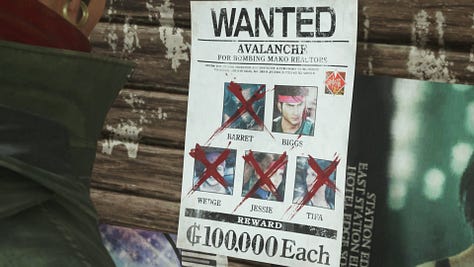 Wanted poster which has all Avalanche members but Biggs crossed out and Biggs and Marlene insinuating that those crossed out really are dead.